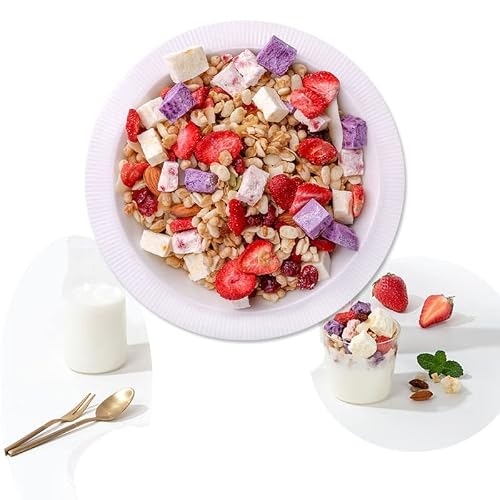 Nut Yogurt Grains Cereal Crispy Oatmeal Nut Yogurt Fruit Oatmeal Instant Lactic Acid Bacteria Fruit Oatmeal Breakfast Snacks Instant Brewed Cereal Meal Replacement Is Convenient And Fast7.05Oz坚果酸奶果粒麦片200G #TOP24