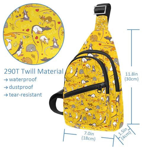 Bolso bandolera pequeño Fancy Animal multicolor para tus rutas de senderismo y viajes activos 5