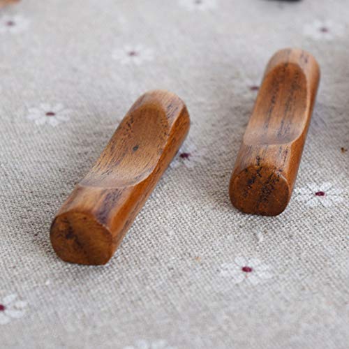 6 Pieces Natural Wooden Chopstick Rest Stands Spoon Rest Dinner Spoon Fork Knife Holder Wooden Chopstick Holder For Dining Table Decoration, Cylindrical #TOP2