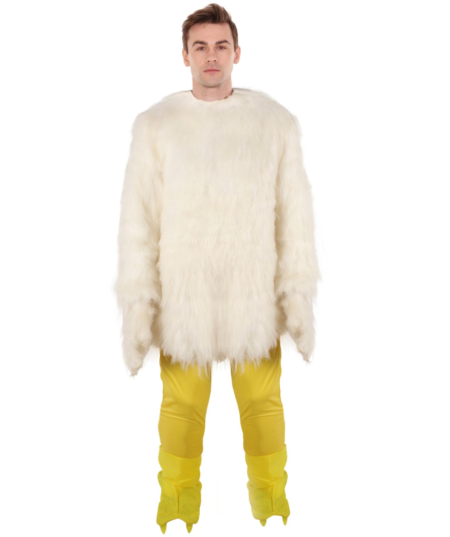 Hpo Halloween Party Online Unisex White Hpo Adult Chicken Costume, Safe And Fun For Halloween With Flame-Retardant Synthetic Material - Large