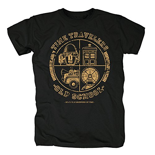 TSP Todos los Viajeros del Tiempo Camiseta para Hombre T-Shirt XL Negro