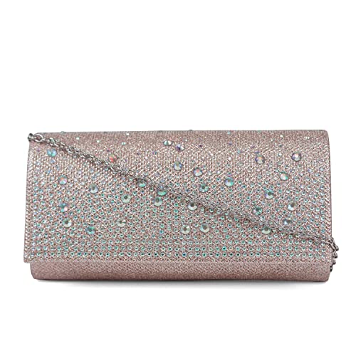 Image of Jessica McClintock womens Chloe Sparkle Stones Evening Clutch