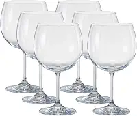 Jogo de 6 Taças para gin tonica Anna em cristal ecológico 600ml A19cm
