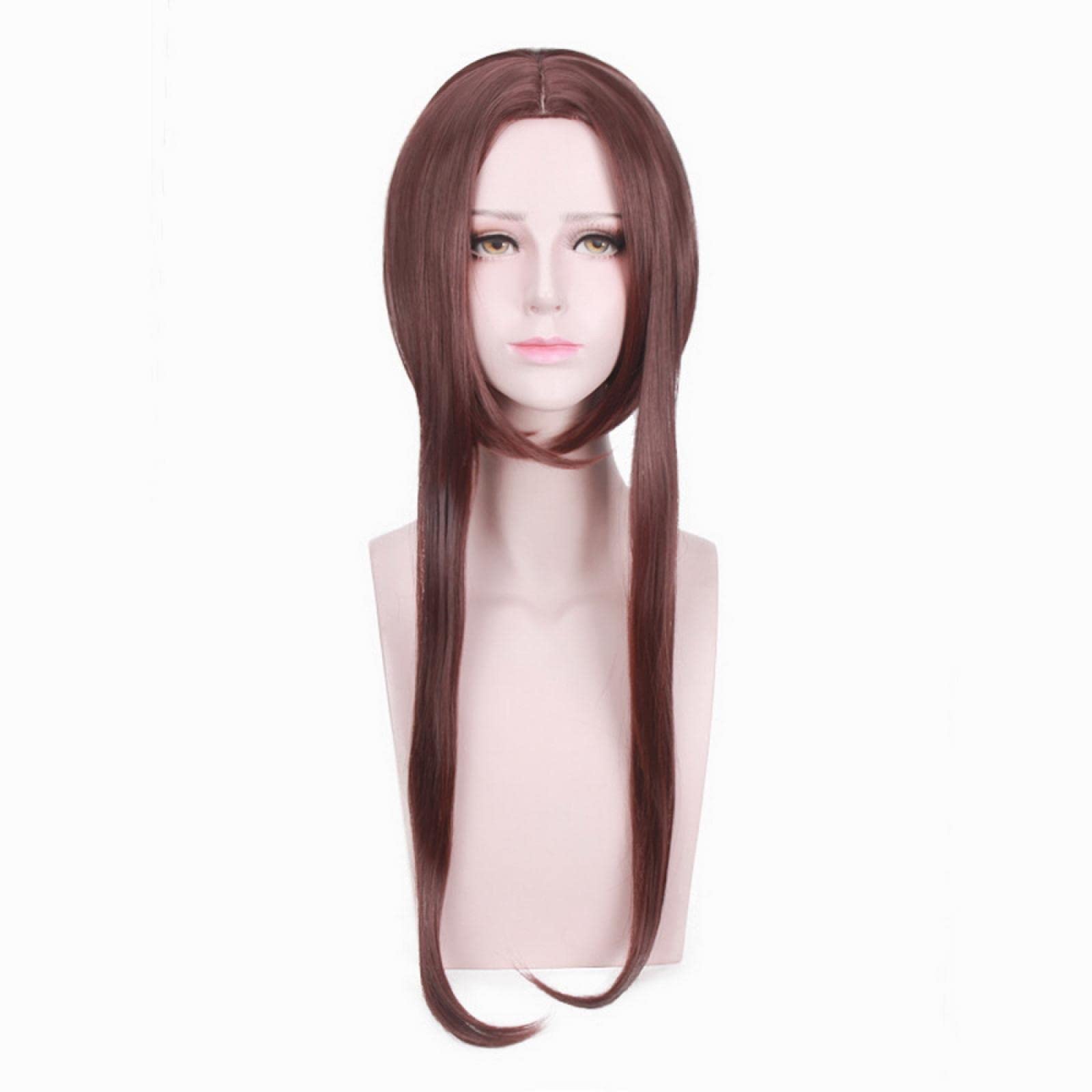 5v5 Arena Game Arena of Valor Middle Part Dark Brown Cosplay Wig Costume Synthetic Hair Layered Cost