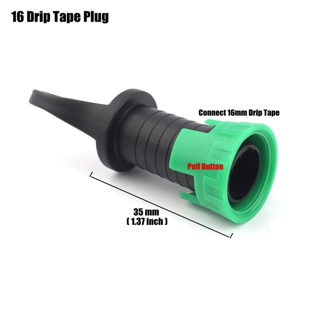 Tubo de riego por goteo, Manguera de goteo bajo película 16 mm 40 cm Espaciado 3 L PE 5-50 m(50m Kits)