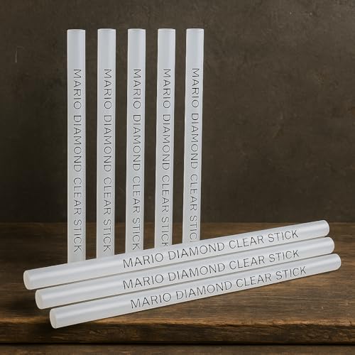 Image of Mario Diamond 240mm Long Crystal Clear Premium Glue Sticks, Pack of 20 | Crystal Clear Finish | Super Strong Bonding Hot Melt Glue Sticks for DIY, Crafts & Professional Use