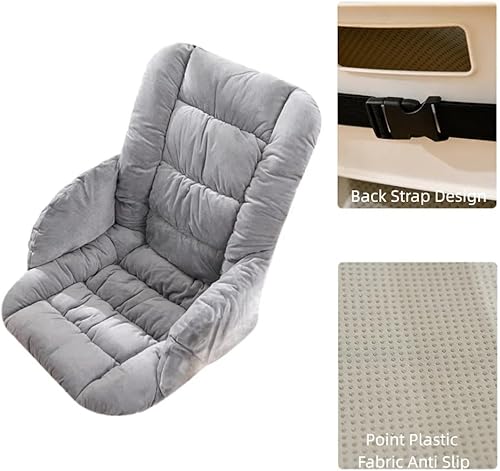 Miniatura 4 de Cojín para silla de escritorio, cojín para silla de oficina con respaldo alto, cojín de asiento con parte inferior antideslizante para oficina,