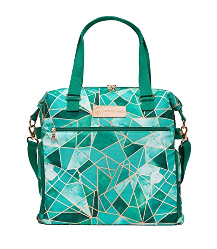 Image of Sarah Wells "Lizzy Breast Pump Bag with Carrying Handles and Crossbody Strap - Insulated Pockets (Mosaic)