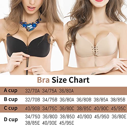 Sahobbiehop 【14 Pair Of Adhesive Bra Reusable Strapless Self Silicone Push-Up Invisible Sticky Bras For Backless Dress (2 Pairs B + 2 Pairs Nipple Cover + 10 Secrets Fashion Tapes) #TOP4