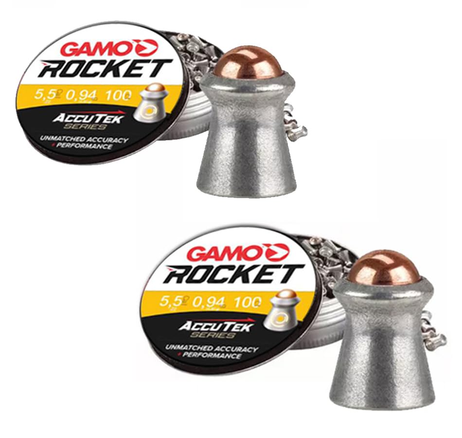 Balines Gamo ACUTTEK Red Fire (5,5mm) | 100 uds por Caja. 1 g por balín. Pack de 2 Cajas. Balines de aleación. Rápidos, precisos y penetrantes.