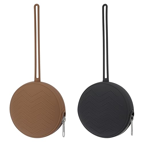 Miniatura 7 de Paquete de 2 fundas de silicona para chupón, bolsa de bebé recién nacido sin BPA para niños y niñas, contenedor portátil (rosa polvo, lila