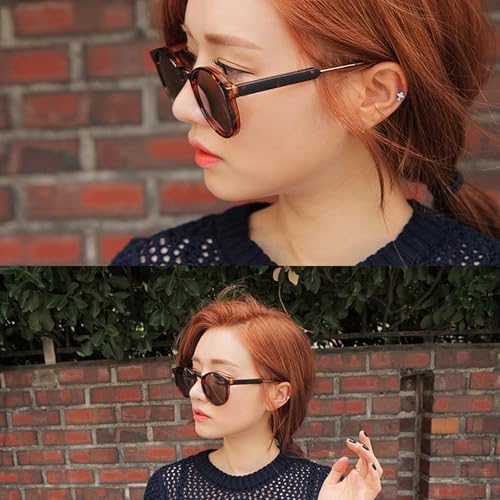 Classic Round Retro Women's Sunglasses，Polarized Sunglasses for Women (1, Tea Frame)4