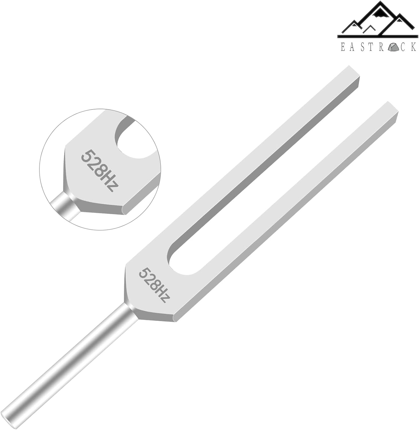EASTROCK 528 Hz Tuning Fork with Silicone Hammer and Cleaning Cloth