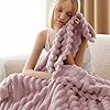 Bedsure GentleSoft Pink Fleece Blanket for Couch - Cozy Soft Blankets for Women, Cute Small Throws for Girls, 50x70 Inches #3