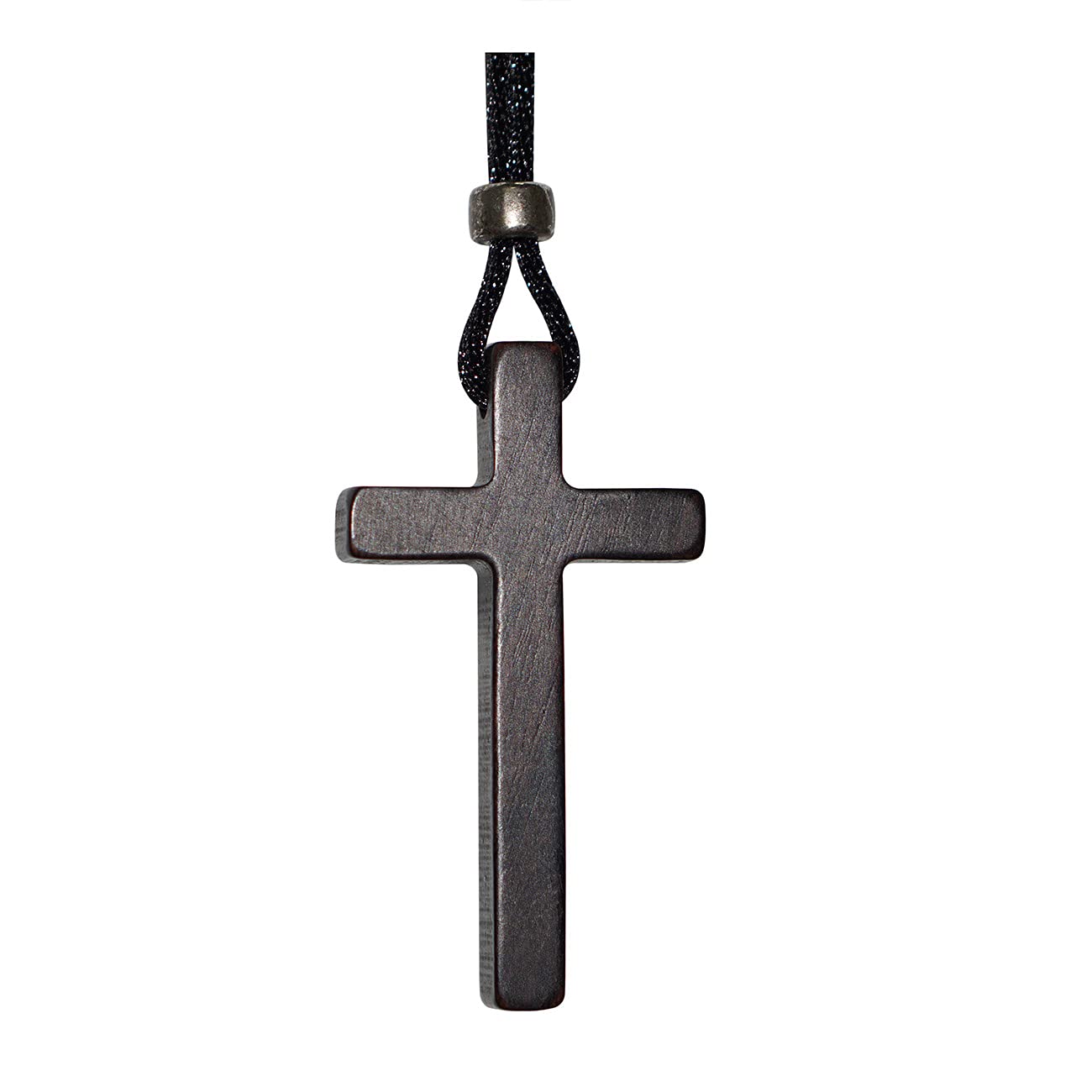 HISGOAT Collar con Colgante de Cruz de Madera Simple Para Niños Niñas Hombres Mujeres Niños Niños Madera Negra