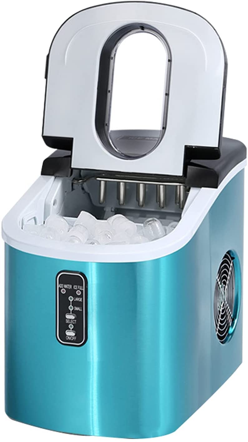 Máquina para hacer hielo portátil compacta, máquina para hacer hielo para refrigerador de encimera, máquina para hacer cubitos de hielo, bajo nivel de ruido para restaurantes, bares, casas y tien