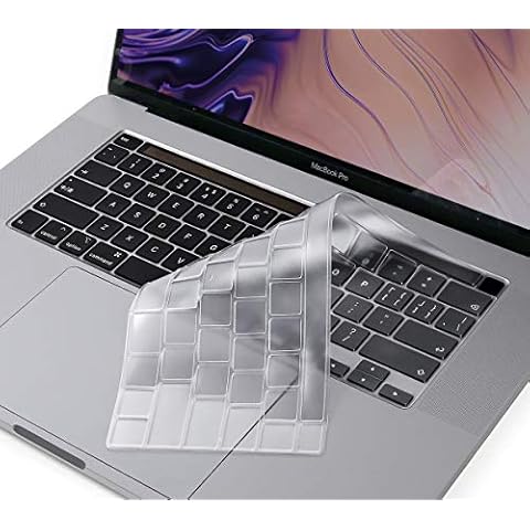 CaseBuy Keyboard Cover for MacBook Pro 13 inch 2024 2023 2022, 2021 2020 M2 M1 A2338 A2251 A2289, MacBook Pro 16 inch A2141 with Touch Bar, MacBook Pro 13" Keyboard Protector -Clear Cover