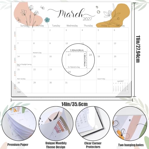 Image of Guasslee 14 inch X 11 inch Desk Calendar 2026-2027, Desk Top Calendar 2026, 19-Month School Year Desk /Wall Calendar, 2026 Jun-2027 Dec, Monthly Planner With Corner Protcetor For Office Home School Organizing