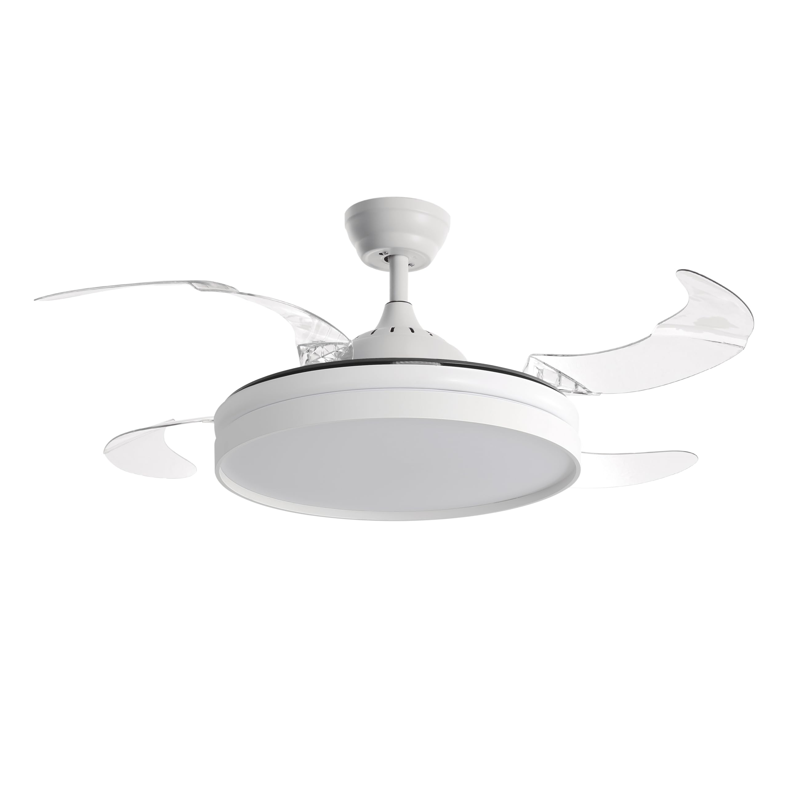 Ventilador de Techo, Luz LED, Diámetro 106cm, Modo Frio Calor, Silencioso (Blanco)