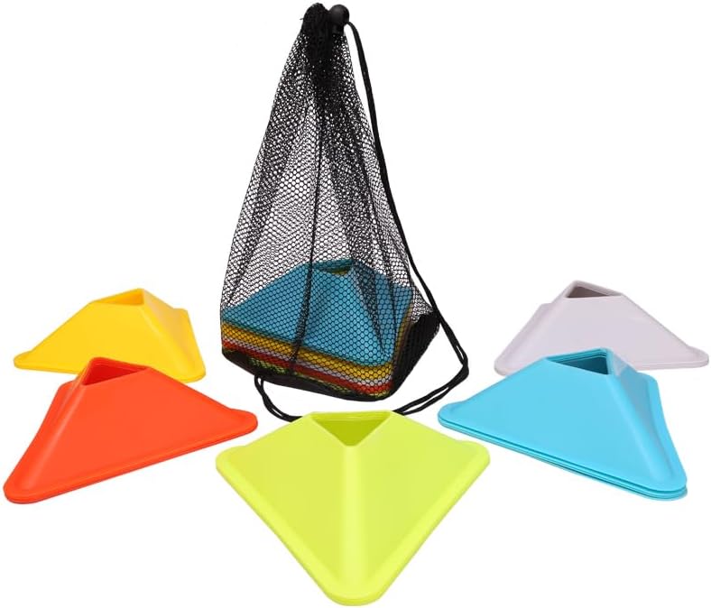 Plastic Cones 20/40PCS Triangle Soccer Training Disc Cones Football Sign Cone Agility For Outdoor Indoor Games(20PCS)