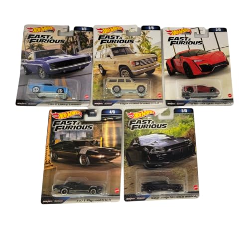 Hot Wheels Fast & Furious Set 5 Autos 1:64 miniatura 7