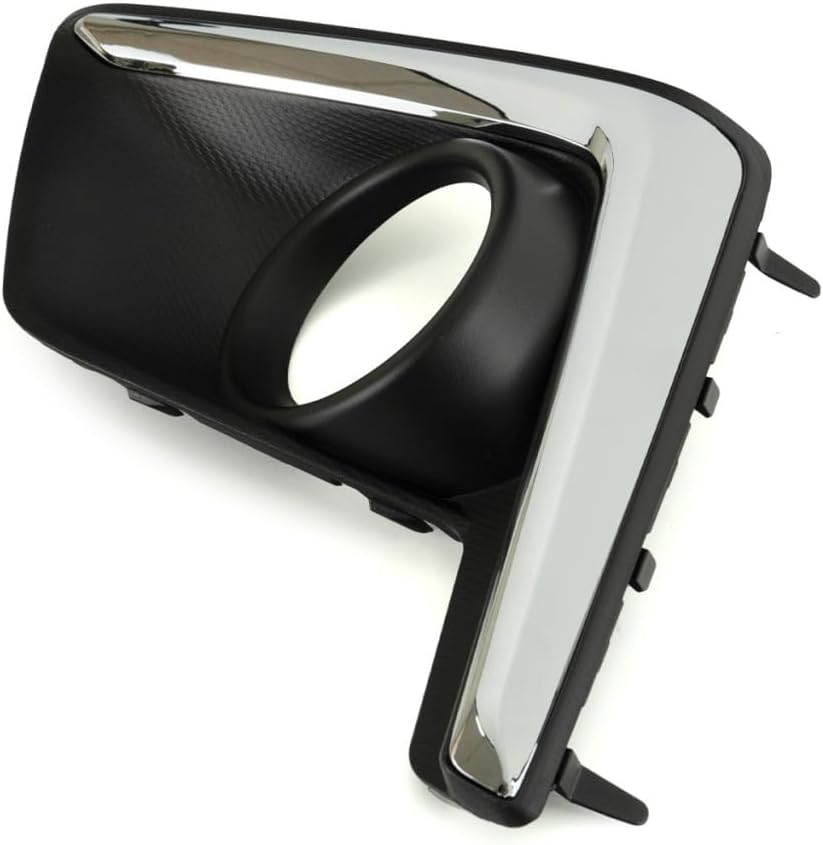For Subaru Crosstrek Fog Light Cover 2016 2017 Passenger Side | Textured Black | w/Chrome Trim | DOT/SAE Compliance | SU1039112 | 57731FJ420