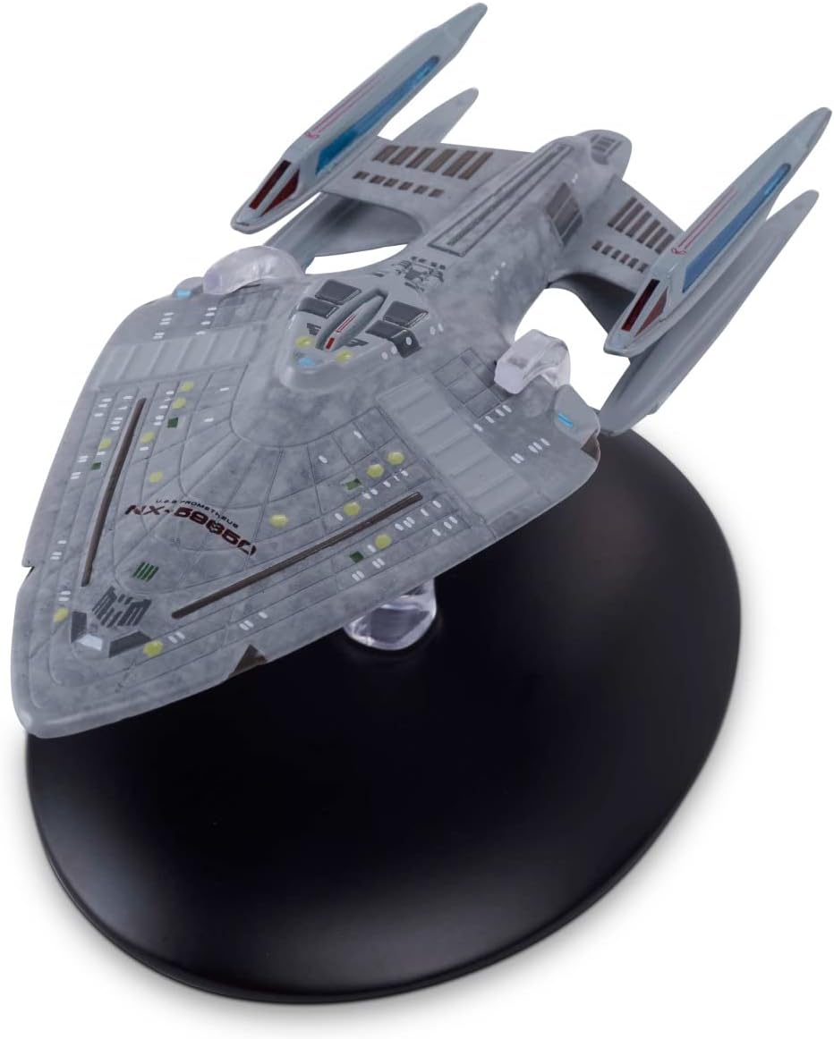 Eaglemoss Collections U.S.S. Prometheus NX-59650 Die Cast Starship Model, Silver, Science Fiction, Tabletop, Collectible