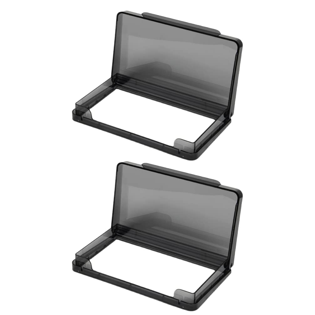 Alipis Waterproof Socket Outlet Cover for Double Switches Ultra-Thin Self-Adhesive Wall Plate Protector with 110 Opening Angle and Sealed Corners for Bathroom and Kitchen Safety 2-Pack