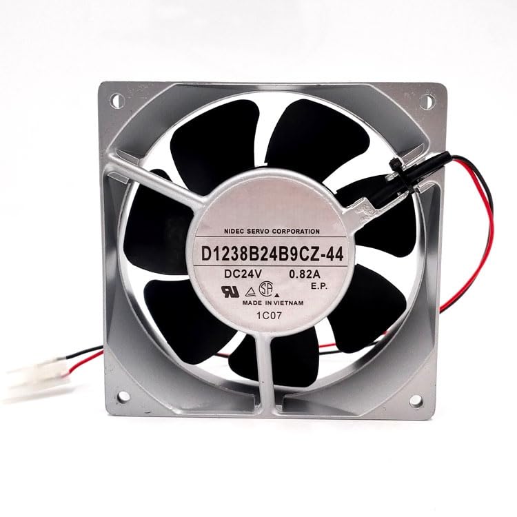 Ventilador 24v de alto flujo de aire y marco metálico para armarios eléctricos
