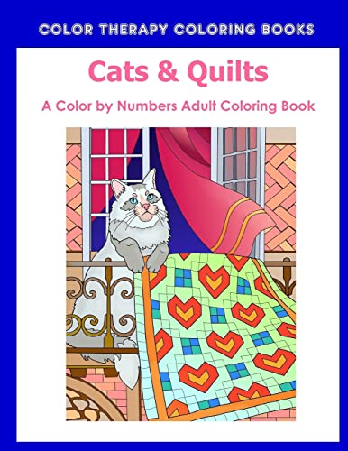 Cat & Quilts Color by Numbers Adult Coloring Book