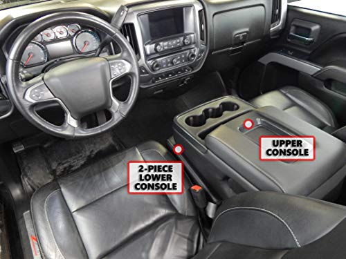 Red Hound Auto Center Console Organizer 3 Piece Set Vehicle Inserts Compatible With Chevrolet Gmc Silverado Sierra 1500 2500 2015 2016 2017 2018 Black Fold Down Console Only #TOP4