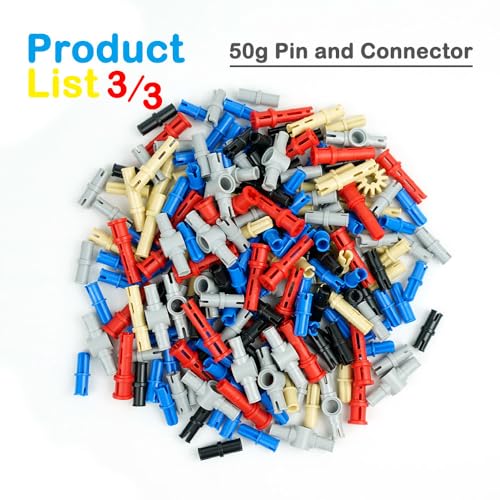Image of BroTex Technical-Parts-Beams-Gears Bricks Bulk Pins Connectors, Compatible with Car-Motors Accessories Building Blocks Sets MOC Buildings Toys for Adults Kids Age 6+ Toys