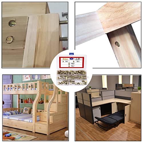 Rrina 70Pcs Metric M6 M8 Barrel Cross Dowel Slotted Nuts For Furniture Beds Chairs 4 Sizes #TOP3