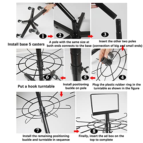 Présentoir rotatif à 4 niveaux pour bagues et accessoires