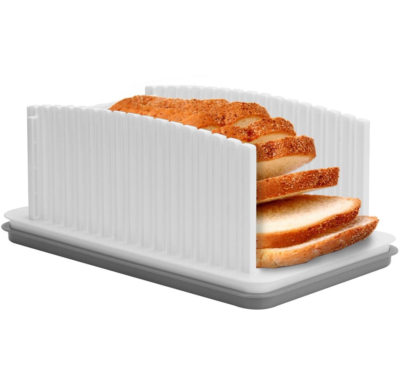 Affettatrice Per Pane Manuale Regolabile, Con Vassoio Raccogli-briciole - Per Pane, Baguette, Torte (spessore 1,2 Cm) - 13