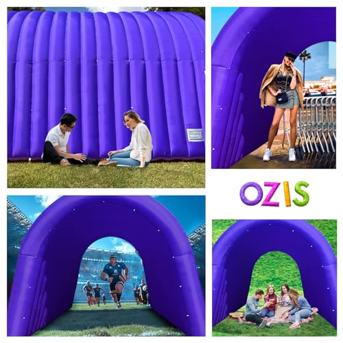 Image of OZIS 16Ft Inflatable Tunnel Entrance Sports with Installed Blower Inflatable Football Tunnel Tent Entryway for Business Advertising Event Exhibition Promotion(16x10x10Ft)