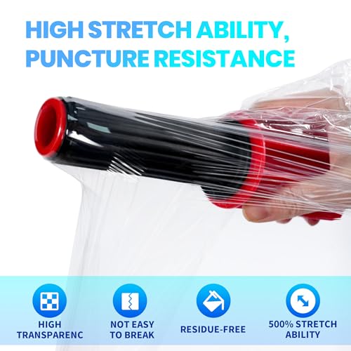 Image of TAPEBEAR Stretch Wrap Film 15 inch x 760Ft Shrink Wrap Roll Industrial Strength