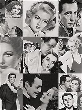 Wallquest Wallpaper Black and White Vintage Hollywood Movie Stars