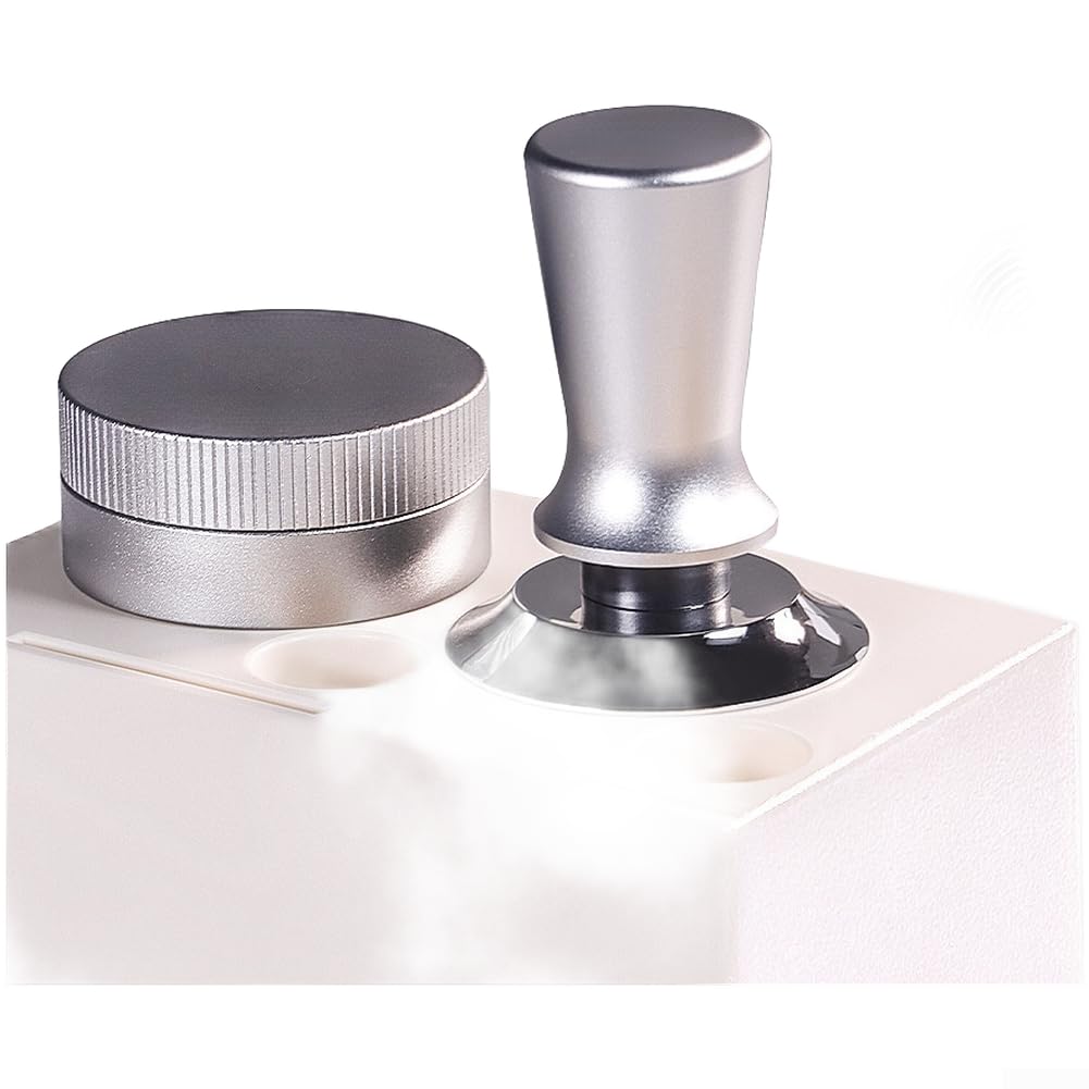 Distributore per espresso 53mm Profondità Variabile Distributore(Silver 51mm+Thread)