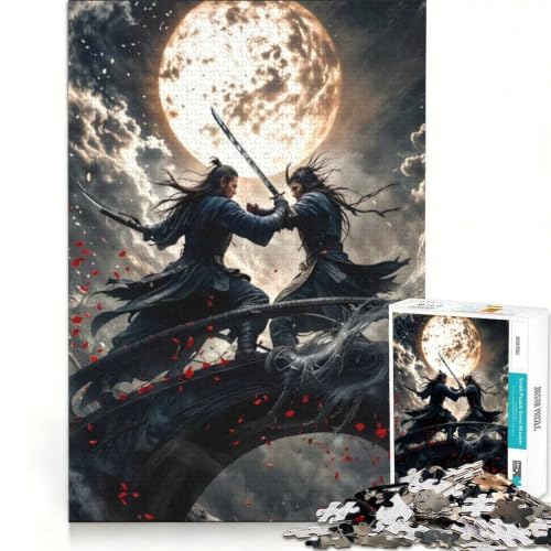 Rompecabezas de 1000 piezas contra el aburrimiento: juego de samuráis de 38x52 cm