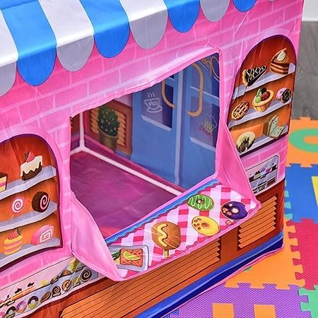 Colorfull and Light Weight Children Play Tent House for 3 to 10 Years Old Kids Girls and Boys Light Weight and Foldable Children Toys,Indoor and Outdoor Kid Tent House (Candy Tent House) - Image 5 thumbnail