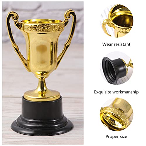 ibasenice 10Pcs Plástico Prêmio Troféus Toys Kids Golden Trophy Cup Sports Award Trophy Contest Copo
