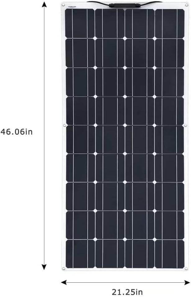 Vista 7 de WEBERT Solar Panel Kit Flexible Solar Panel Flexible Monocrystalline Solar Panel with Controller 40A 12V-24V Battery Charger for Home Camper RV Boat