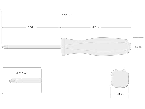 Miniatura 10 de TEKTON Destornillador Phillips #1 de mango duro (hoja de óxido negro)  DSP11001  Fabricado en Estados Unidos