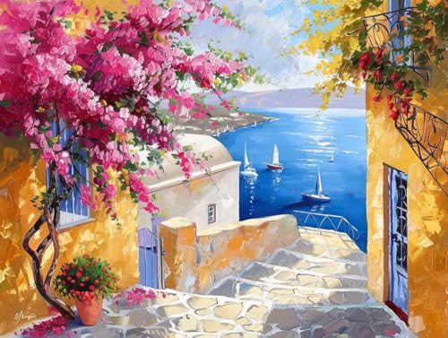 Diamond Painting Paysage 80x110 cm : Kit Broderie Diamant Complet Grande Taille G0-664