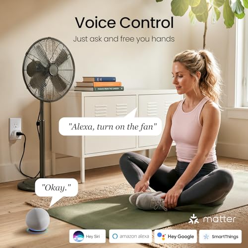 Image of GHome Smart Plug Matter 15A, WiFi Smart Plugs Compatible with Alexa, Apple Home, Siri, Google, SmartThings, Smart Outlet Timer with APP Remote Control, 2.4GHz Wi-Fi Only, ETL FCC Listed