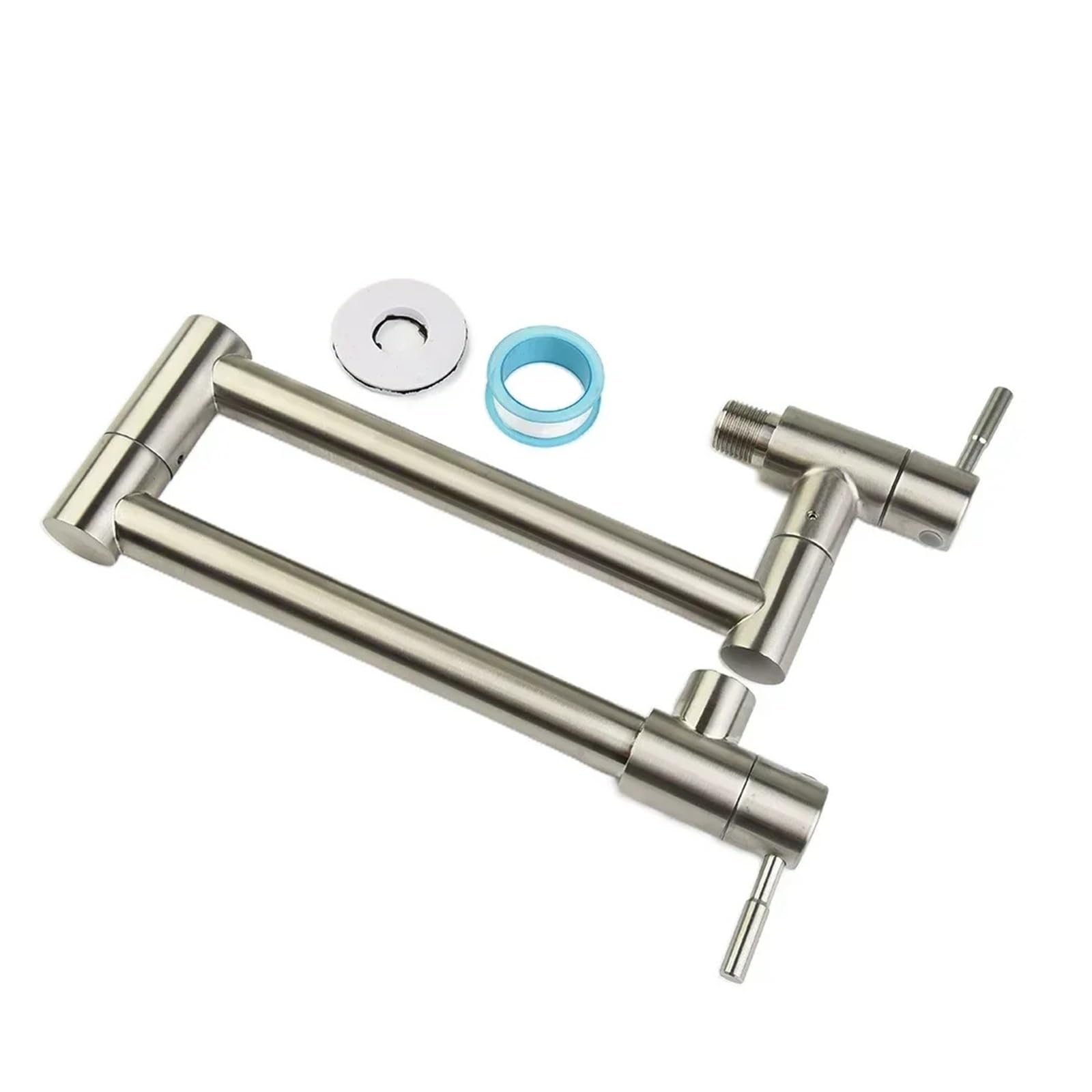 Grifo de Cocina montado en la Pared de latón con un Solo Orificio, Soporte Doble montado en la Pared, Grifo Plegable for llenado de ollas, Giratorio y Plegable