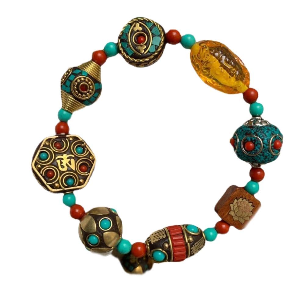 Pulsera vintage cómoda de cáñamo que no causa alergias estilo étnico 3