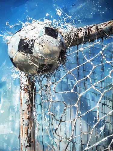 Peinture diamant 5D football complet : l'activité anti-stress adulte pour décoration maison