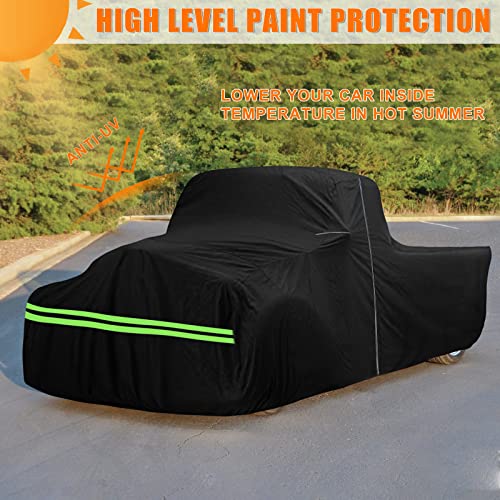 Image of Waterproof Car Cover Replace for Ford F1 1948-1952 & F100 1953-1956 2 Door Regular /Standard Cab Short Bed 6.5ft,All Weather Classic Truck Covers with Zipper Door for Snow Rain Protection